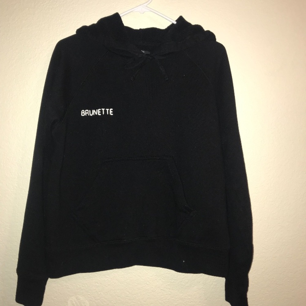 “ brunette” Black hoodie